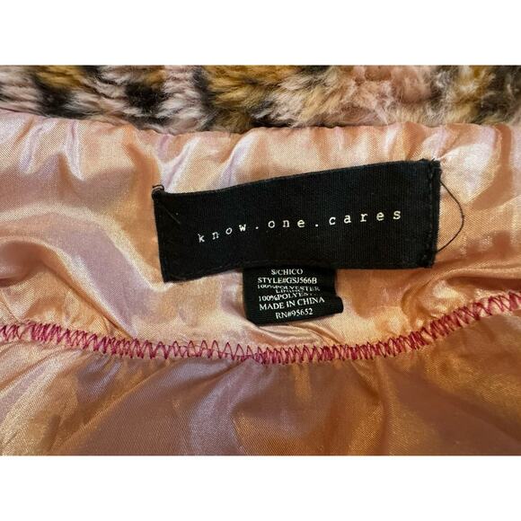 BRITNEY SPEARS 90s Y2K Leopard Faux Fur Jacket Pop Upcycled Retro Vintage Size S - Picture 13 of 13